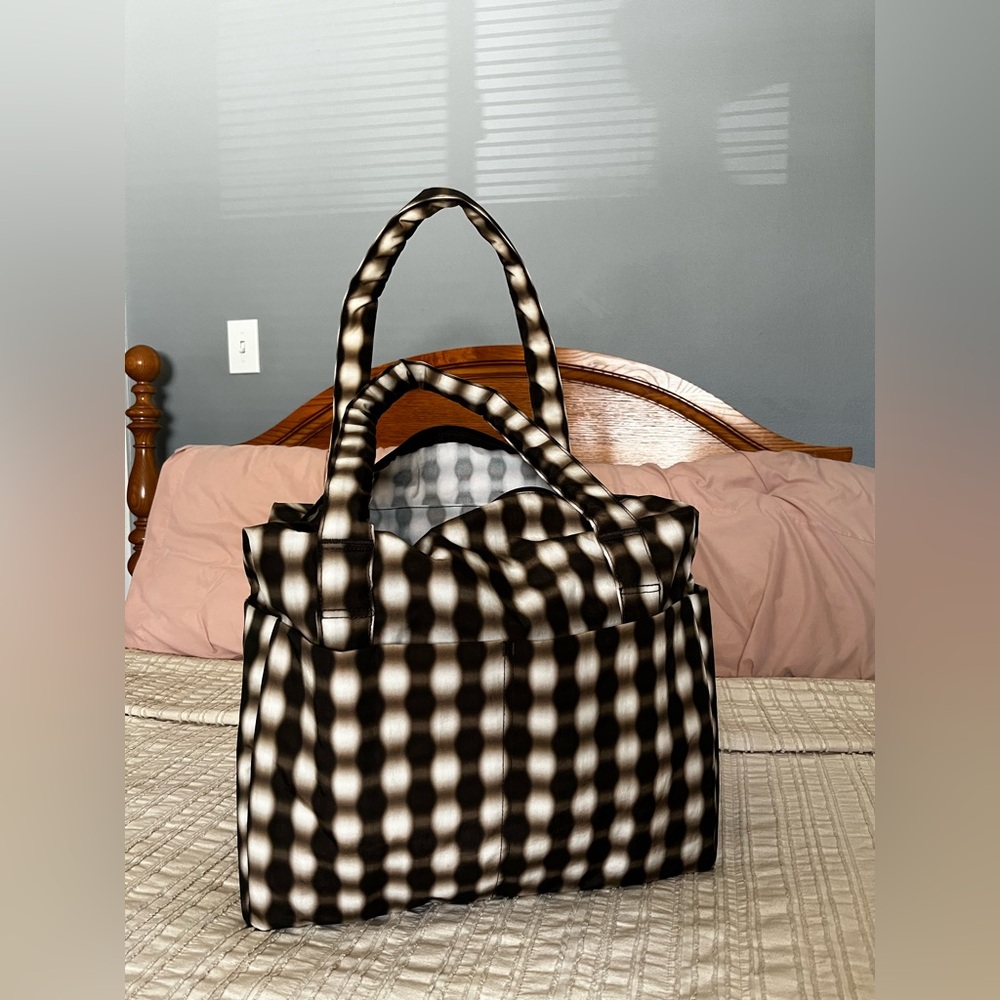 NWOT Baggu Small Cloud Carry-On BLURRED GINGHAM
